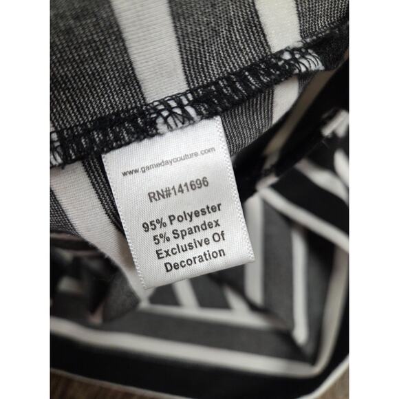 GameDay Couture Black Stripe Tennessee Volunteers Womens XL Ruffle Sleeve Blouse - Picture 4 of 5